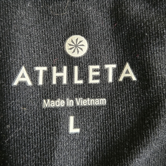 Athleta Running Wild Taped Half Zip Pullover Black Size Large - Picture 6 of 8